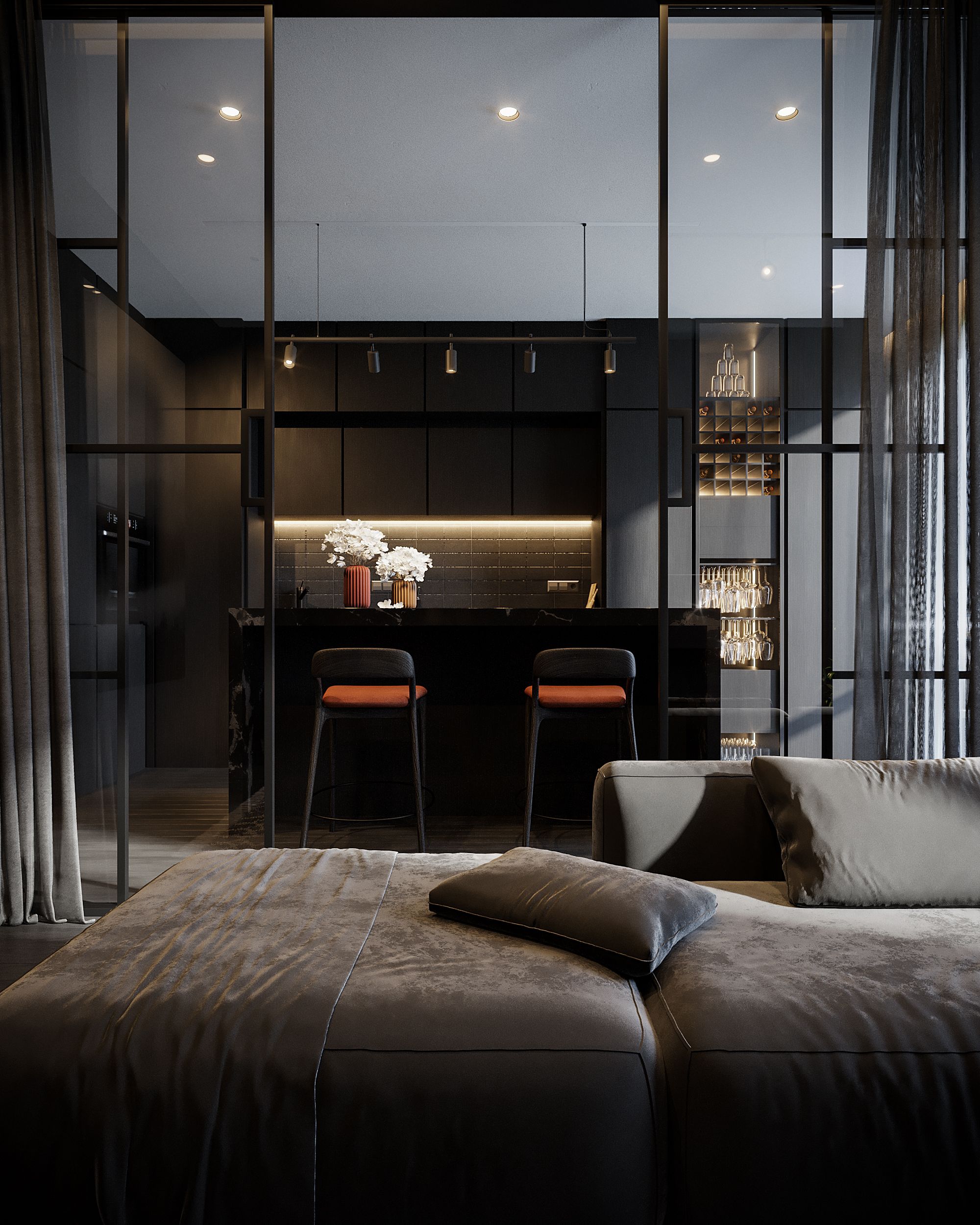Căn hộ mẫu thường được staging cao cấp