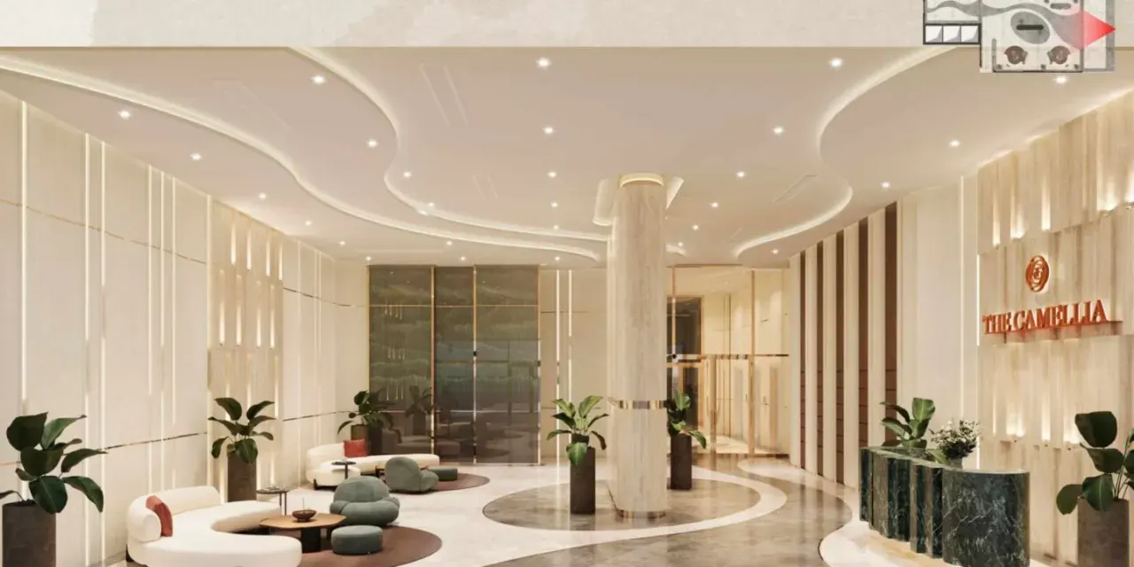Sảnh đón The Camellia Sơn Trà, dự án MBLand Holding phát triển tại Đà Nẵng