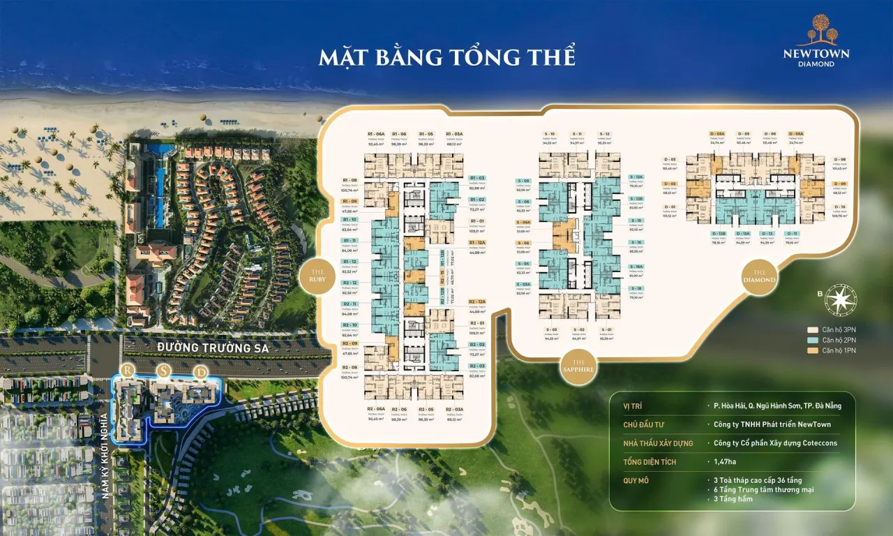 Mặt bằng Newtown Diamond