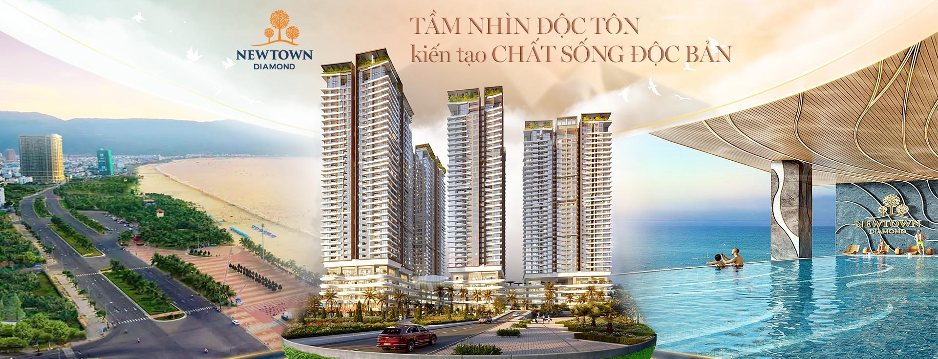 Newtown Diamond — kiến trúc sảnh đón
