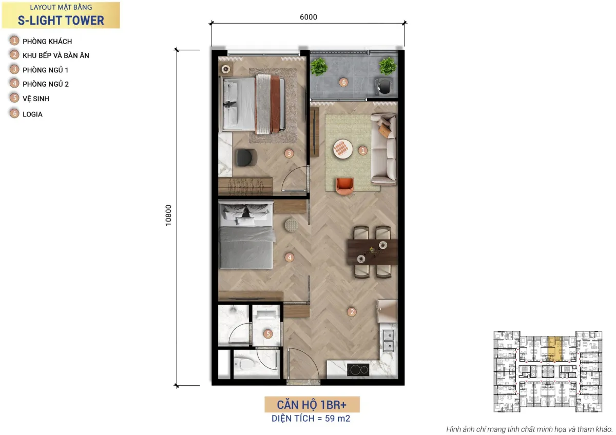 Căn hộ 1BR+